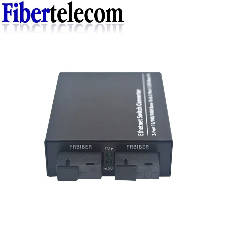 Media Converter Fiber Optic Switch 2 RJ45 UTP 2 SC Serat Optic Gigabit 10 / 100 / 1000M