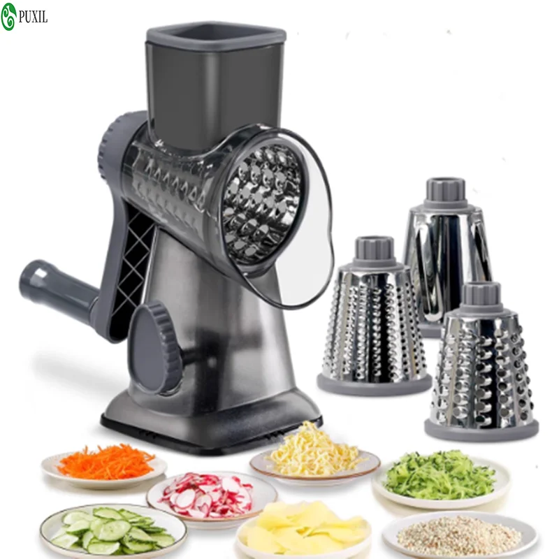 

Роторная нарезка для сыра 3-в-1, многофункциональная ручная нарезка для овощей, измельчитель арахиса и орехов, нарезка для сыра и овощей, транс