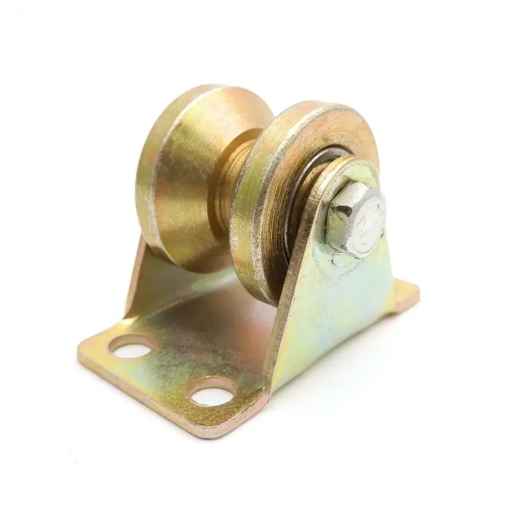 Caster Wheel for Sliding Door 50mm Dia Steel Bearing Groove Rigid V Shape U Type 2inch Heavy Duty Pulley Groove Wheel Slider