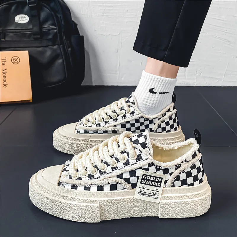 The New Retro Men Shoes Spring Platform Shoes Casual Sneakers Versatile Fashion Designer Shoes High Quality Men Sneakers ﻿