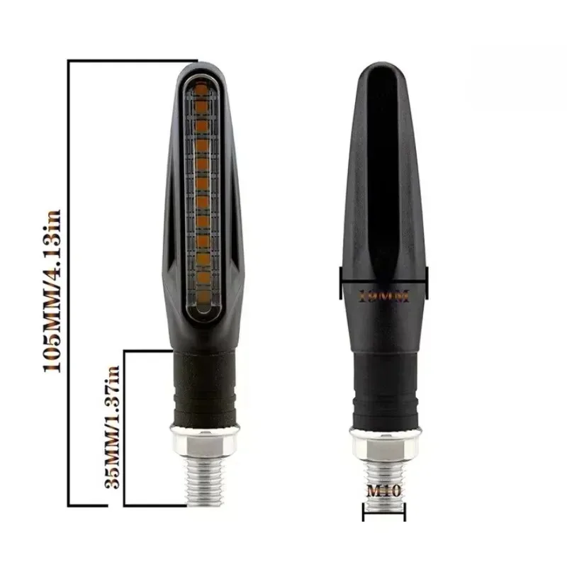 1Pcs Universal Motorcycle Flashing Light Tail Lamp Motorcycle LED Turn Signal Light DRL Amber Flowing Blinker Indicator