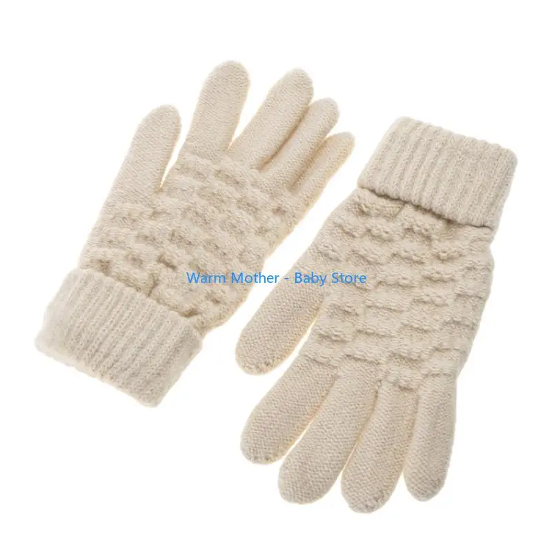

Versatile Kids Winter Gloves Knitted Gloves Elastic Fit Gloves for Boys & Girls Protect & Warm Your Child Hands Durable 57QE