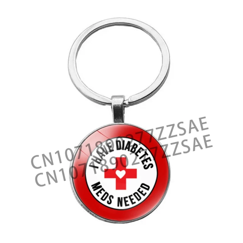 Diabetic Diabetes Medical Warning Keyring Letter Life Star Keychain Diabetes Accessories