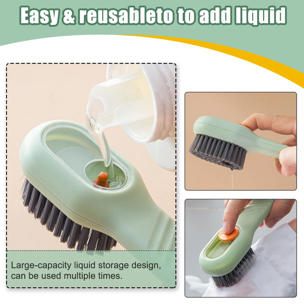 Automatic Shoe Brush Liquid Soap Dispenser Soft Cleaning Brush Household Laundry Cleaning Brush Multifunction Shoe Cleaner