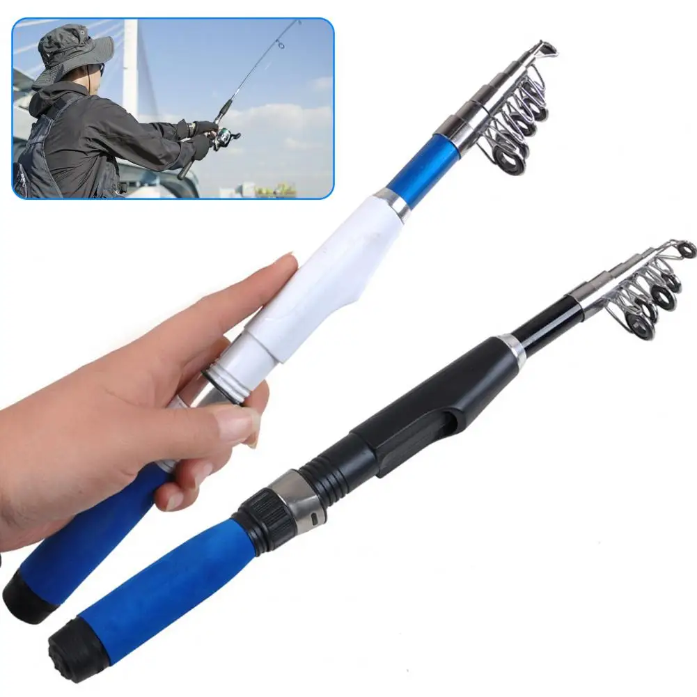 Mini Fishing Rod Portable Telescopic Fishing Rod with Anti-slip Handle Ceramic Guide Ring Heavy Duty Mini Travel Sea for Fishing