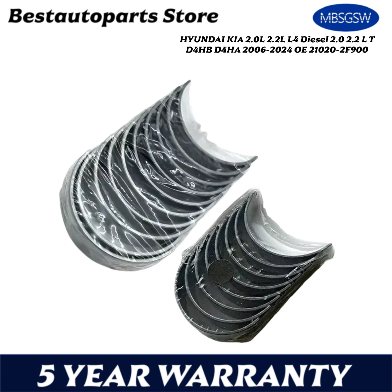 STD ENGINE Crankshaft & Con-rod bearing Set For HYUNDAI KIA 2.0L 2.2L L4 Diesel 2.0 2.2 L T D4HB D4HA 2006-2024 OE 21020-2F900