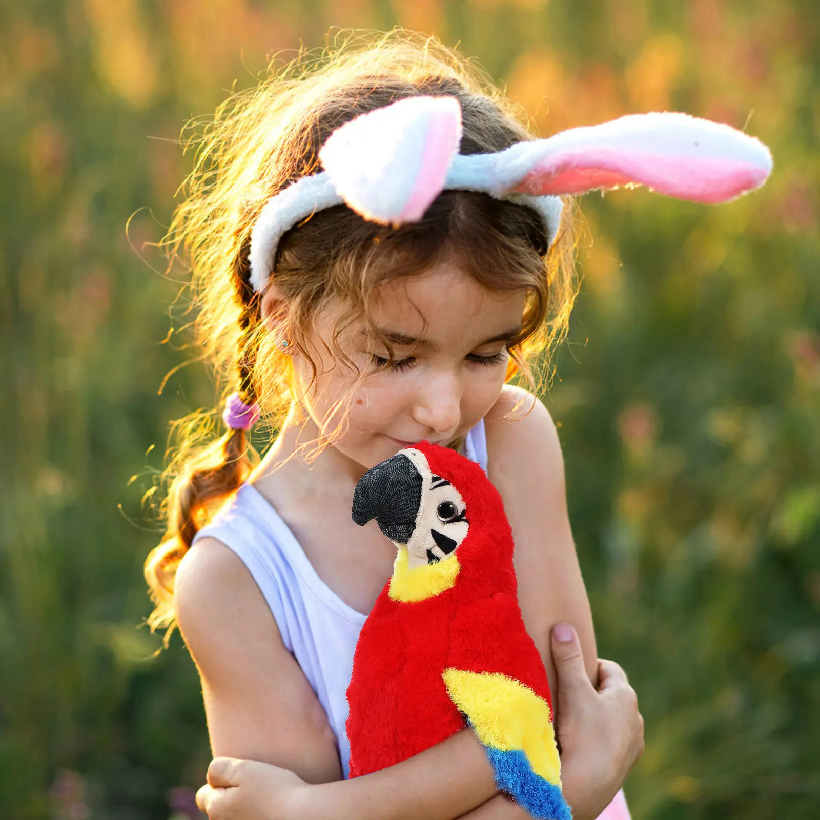 

Parrot Stuffed Animal Cute Soft Realistic Bird Nest Decoration Comfortable Gift for Parrot Lovers Toucan Stuffed Animal