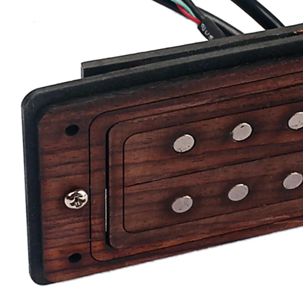 

Cigar Box Guitar 3 String Pickup Rosewood Alnico 5 Dual Coil Magnetic Part for Electric Guitar Accessories