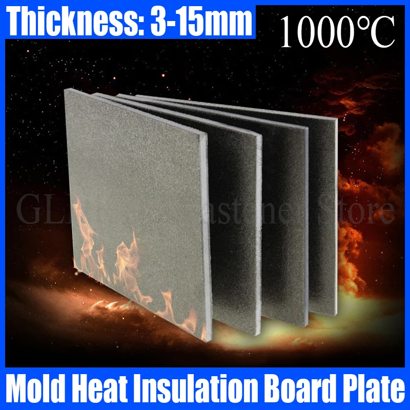 1PCS Mold Heat Insulation Board 1000℃ High Temperature Resistant Mould Heat Insulation Plate Thermal Insulation Material