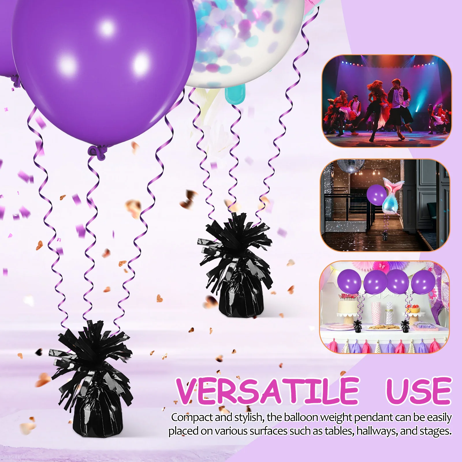 أوزان البالونات للحفلات 8 قطع من حاملات بالونات الزفاف المعلقات الجاذبية لتزيين قوس البالونات وأعياد الميلاد