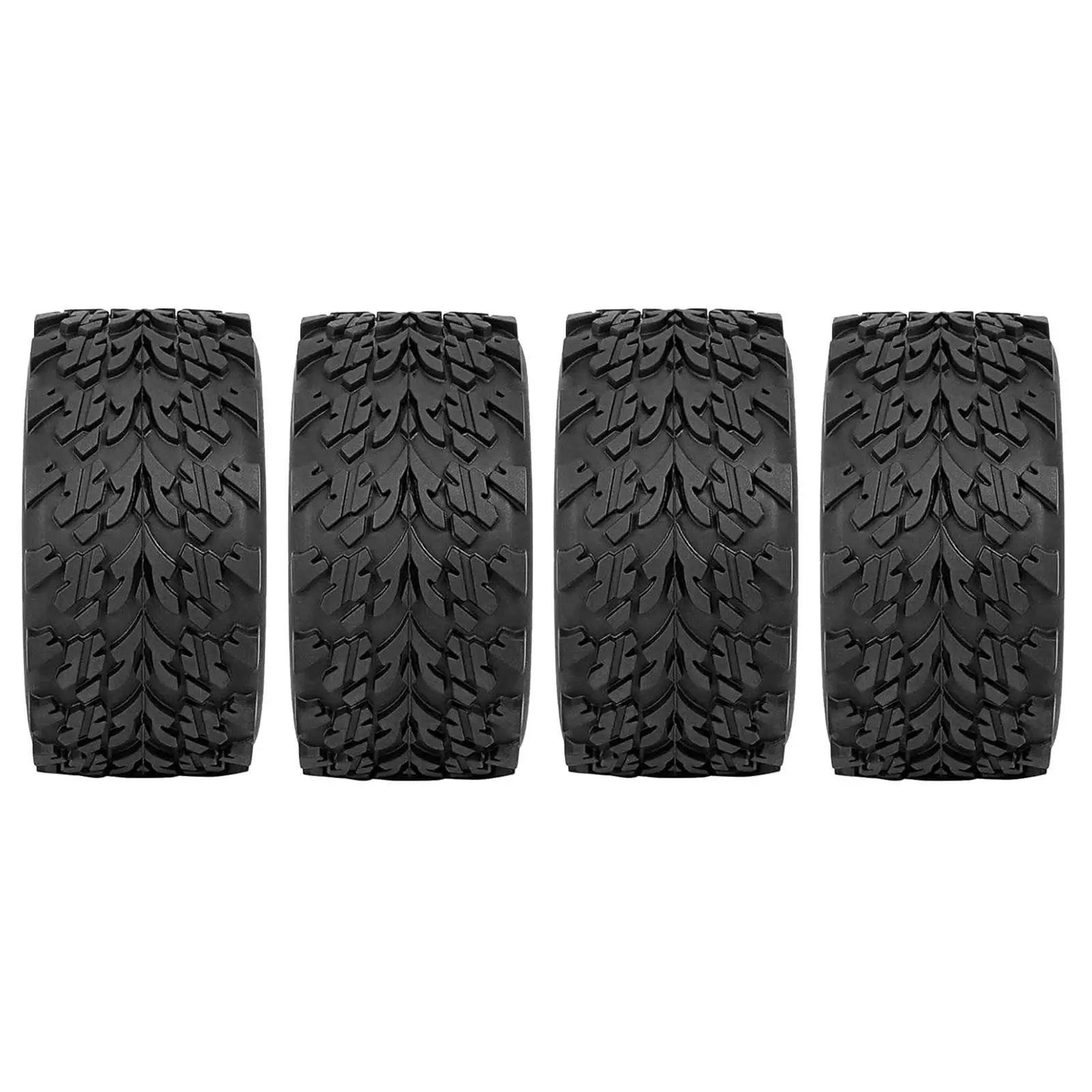 4 Pieces RC Car Rubber Tire Durable RC Truck Tires RC Wheels and Tires 12mm Hex for 1:10 Scale RC Truck Car Upgrade Parts Parts