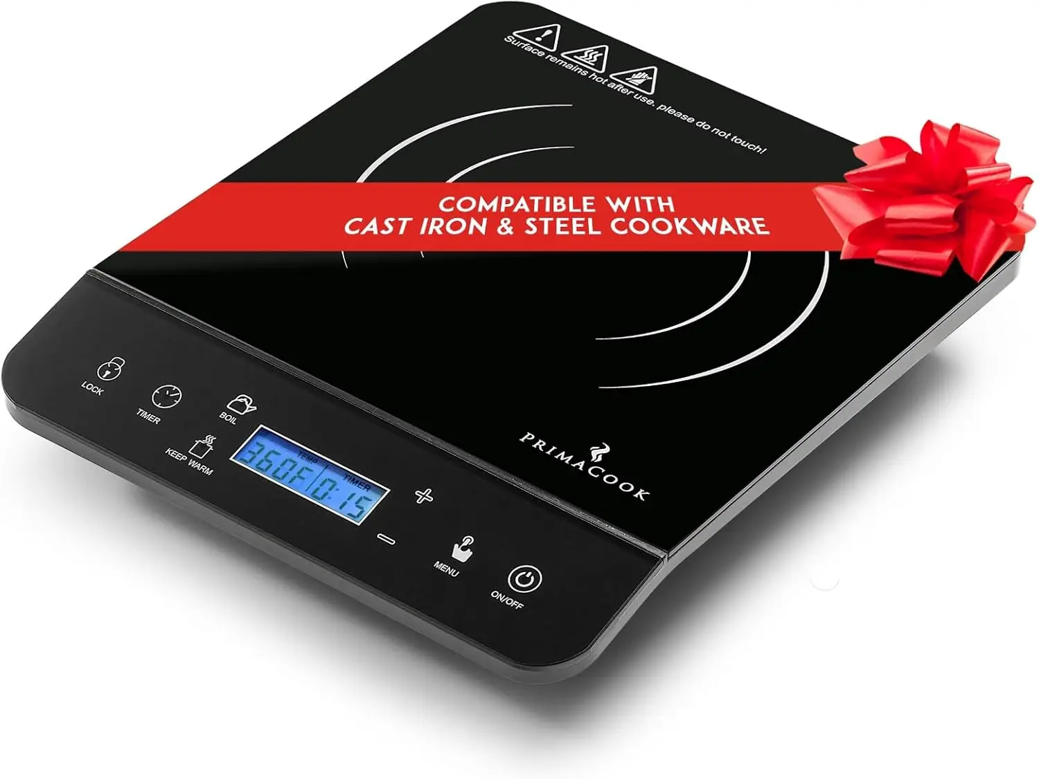 

Portable Induction Cooktop - Single Burner Induction Hot Plate - Safe, Fast Heating for Gourmet Cooking - Sleek Design with