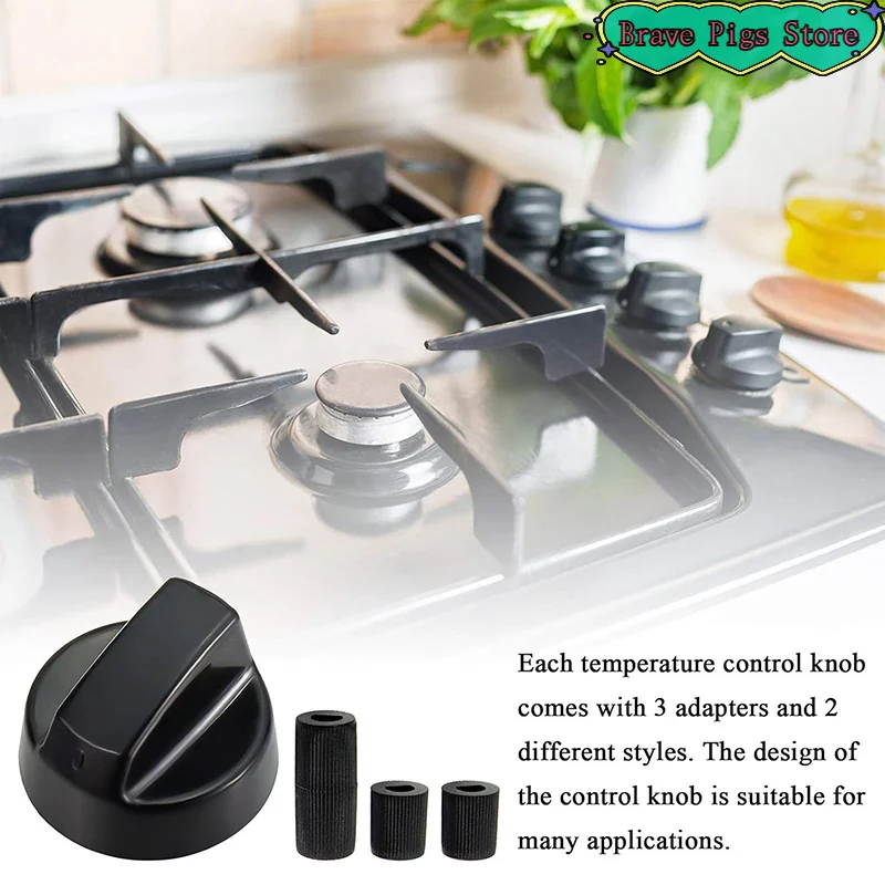 4Pcs Replacement Gas Stove Control Switch Knob Plastic General Range Oven Knob Cooker Hob Knob For Benchtop Burner