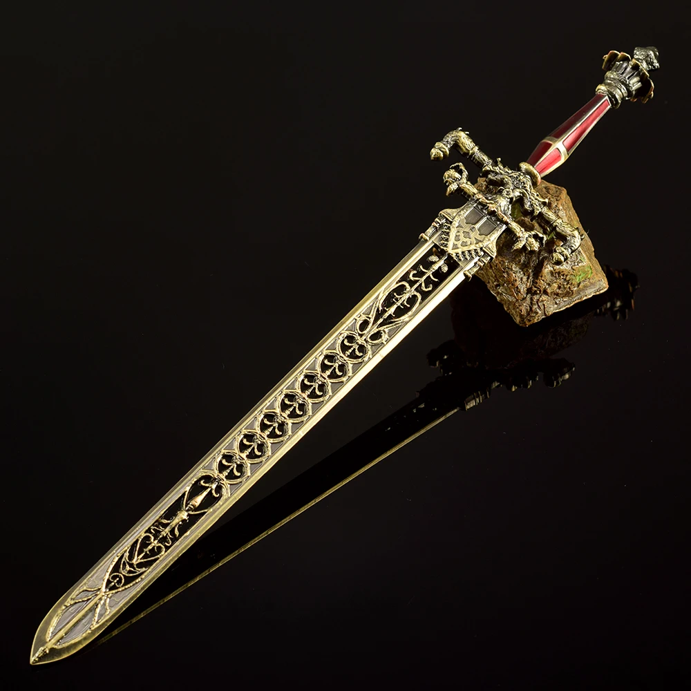 30CM Popular alma juego periférico noche y llama espada regalo de Navidad decoración espada juguete adorno de Metal samurái niño Katana