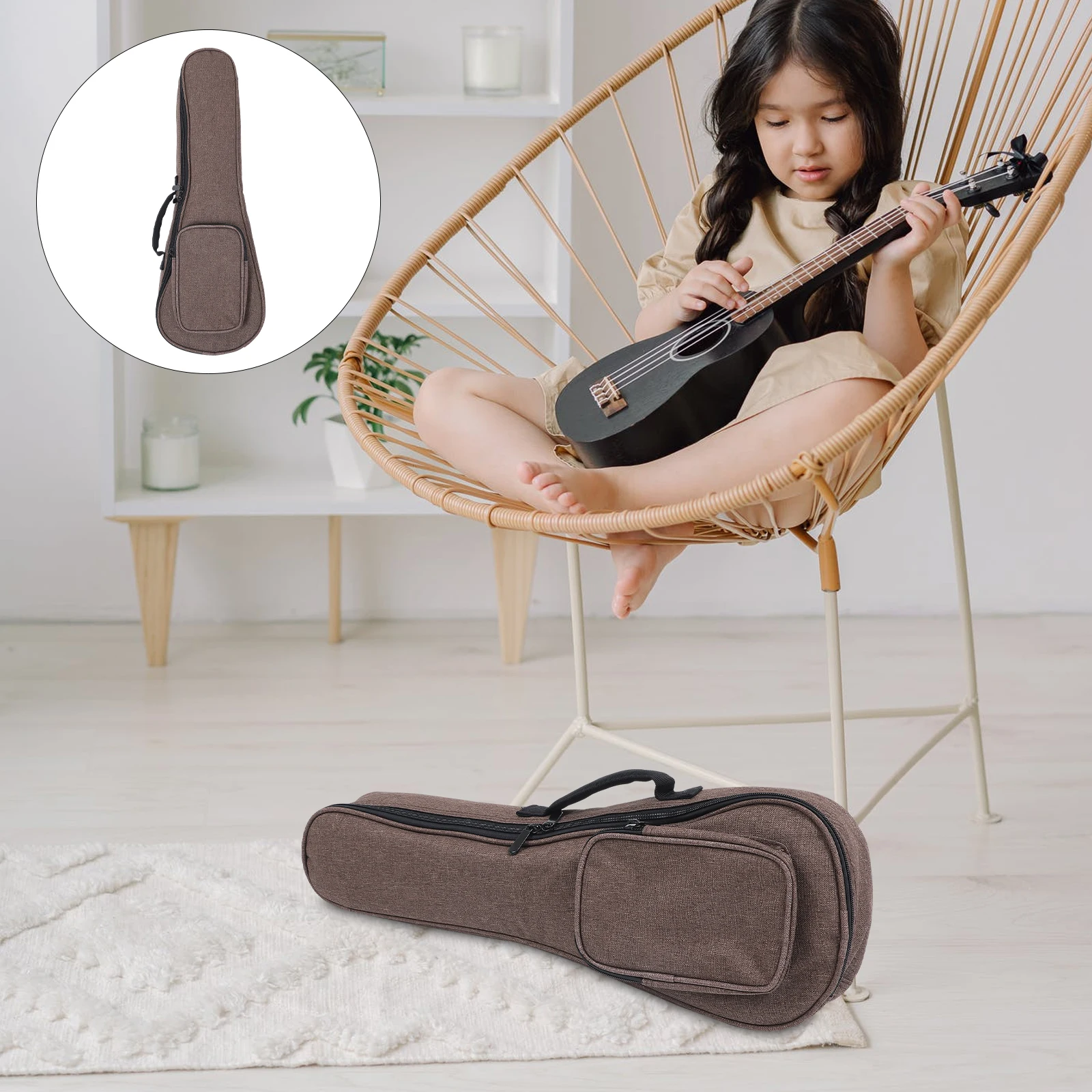 

Creative Ukulele Bag Fine Workmanship Texture Practical Outdoor Travel Backpack Ukulele Backpack Case Storage Bag