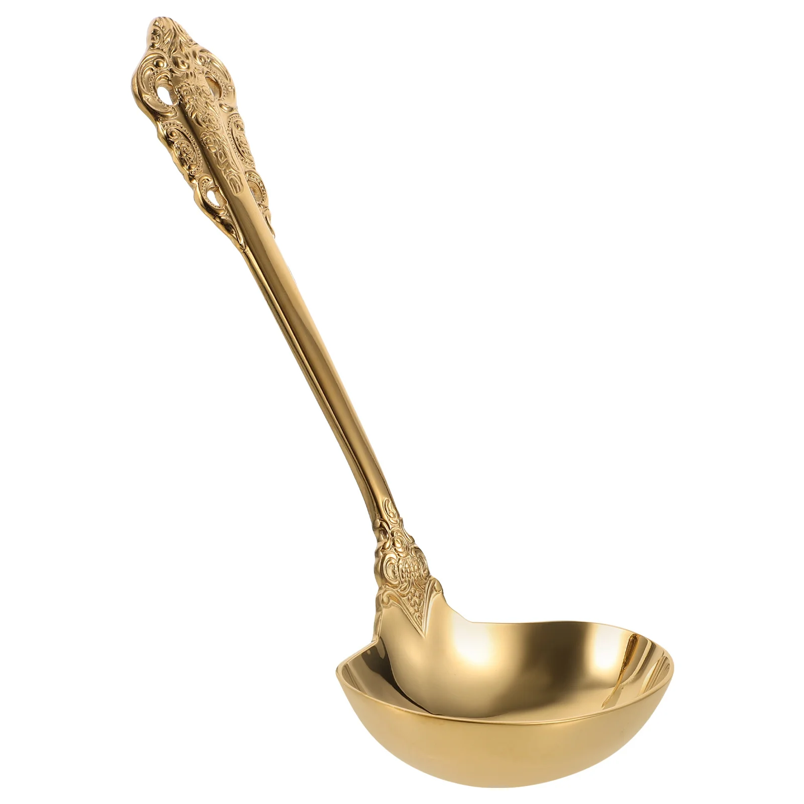 

Stainless Steel Gold Multi-Function Ladle Large Handle Soup Serving Spoon Kitchen Tool Ladle Soup Ladles for Serving