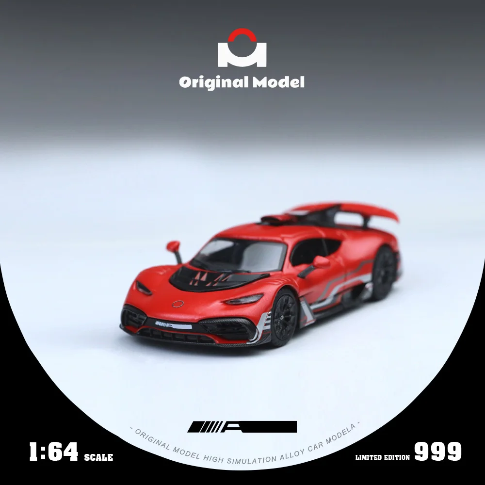 *Prépedido*Modelo Original/OM 1:64 Modelo de coche de aleación de simulación a pequeña escala rojo para colección, exhibición y regalo