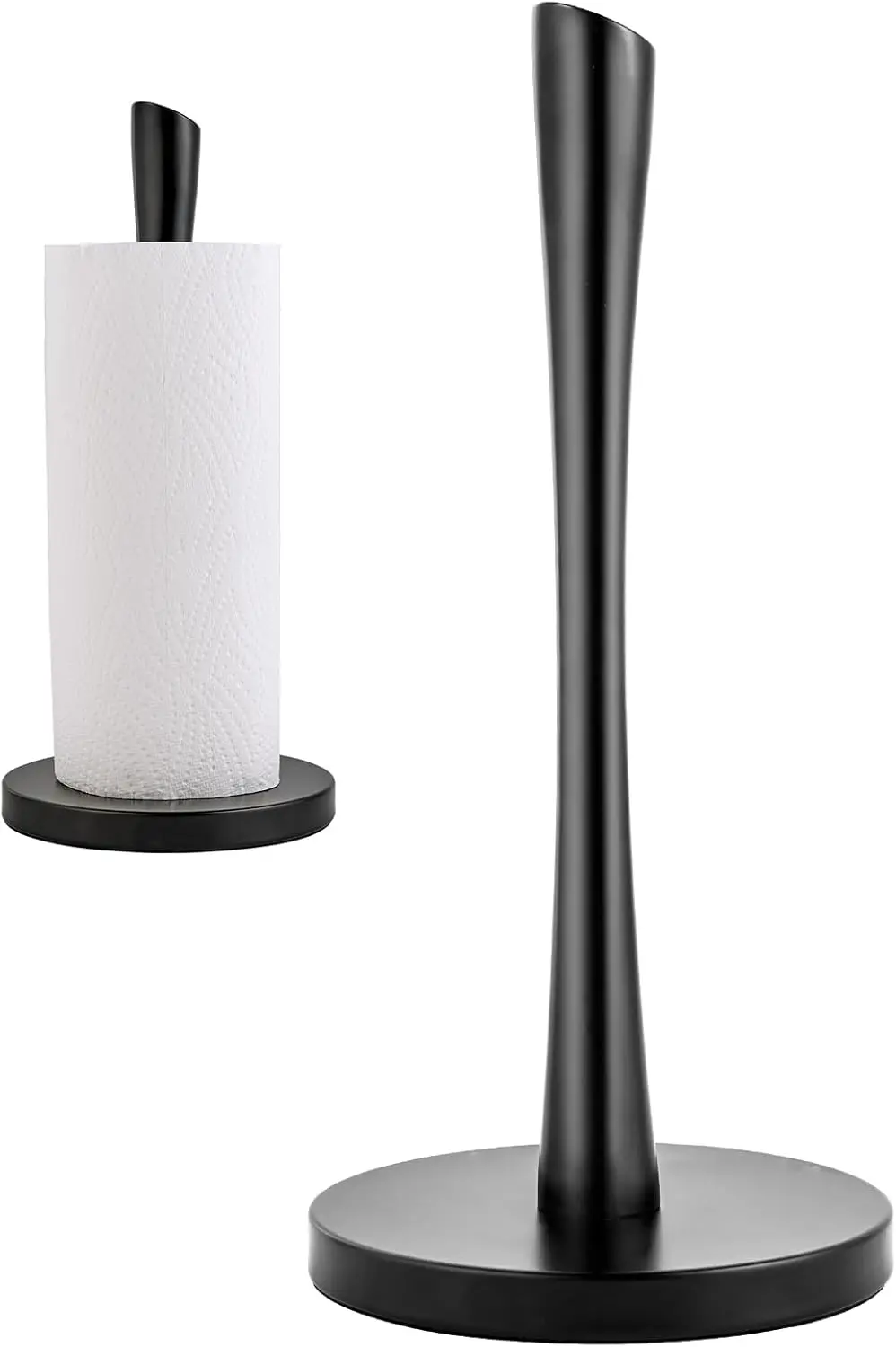 

Stainless Steel Paper Towel Holder Stand for Kitchen Countertop, Fits Standard & Large Rolls, Black