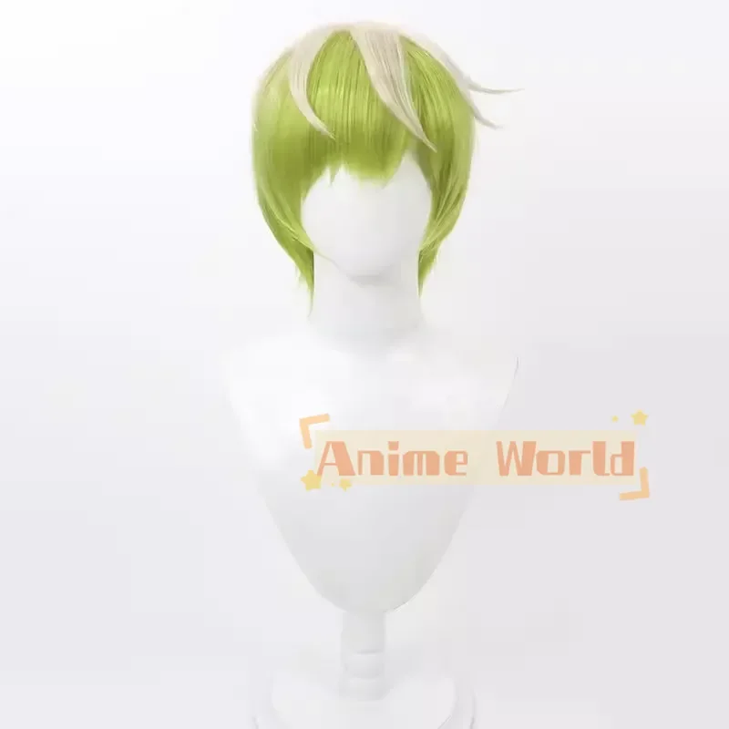 Anime Mato Seihei No Slave Izumo Tenka Cosplay Wig Chained Soldier Short Green Biege Heat Resistant Synthetic Hair Halloween