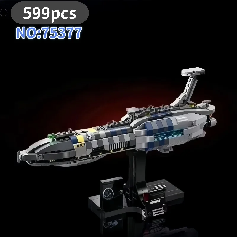 

В НАЛИЧИИ 599 шт. невидимые ручные строительные блоки космического корабля — совместимы с моделью звезды 75377, игрушки для сборки своими руками для детей и взрослых