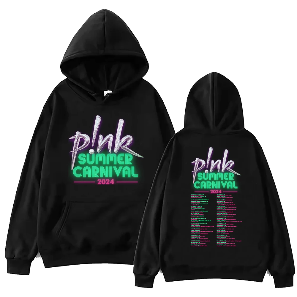 

Pink Summer Carnival 2024 P!nk Hoodie Harajuku Pullover Tops Sweatshirt Fans Gift