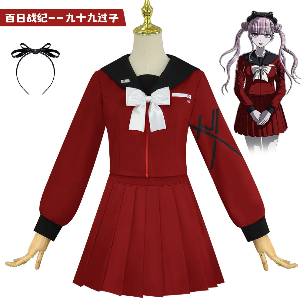 

Аниме игра The Hundred Cosplay Line Tsukumo Ram Costume японский Jirai Kei школьная форма для девочек JK красное платье