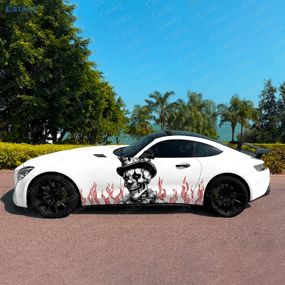 Skeleton Joker Branch Car Vinyl Wraps Decal Self-adhesive PVC Sticker Suitable for Trucks SUV Decoration Auto Accessories Gift view 4
