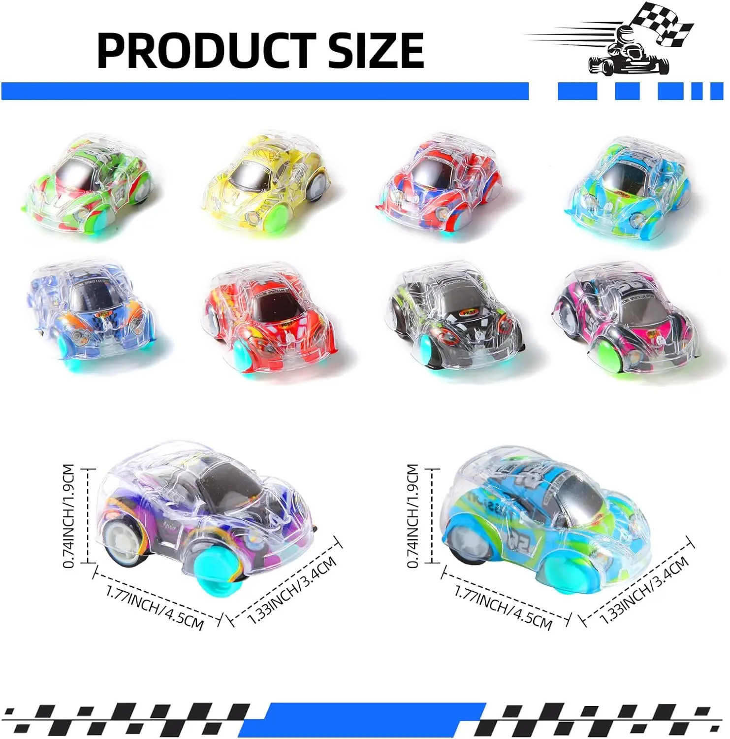 12/100Pcs Mini Pull Back Cars Set Pull Back Racing Vehicles for Kids Toddlers Pinata Fillers Goodie Bag Stuffers for Boys Girls