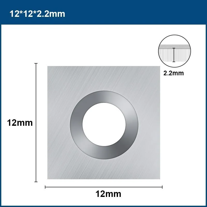 Carbide Insert 12x12x2.2/10.5x10.5x2.2/14x14x2mm CNC Spoilboard Surfacing Router Bit Insert for WoodWorking