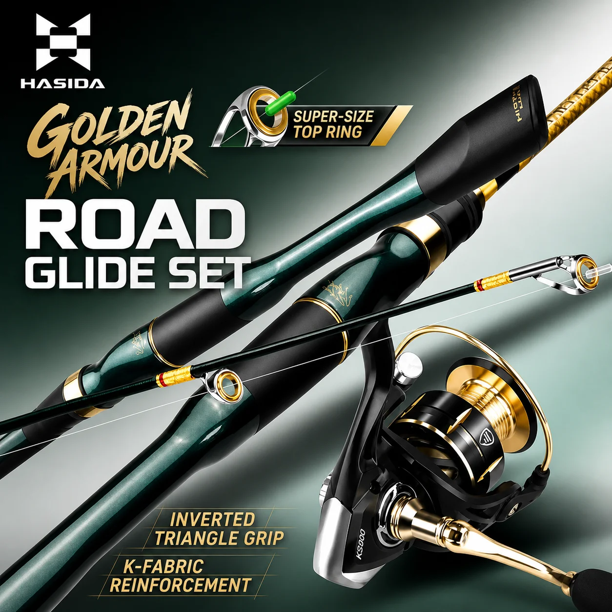 Reel Handle - คันเบ็ดตกปลา HASIDA Golden Armor Slip Drift