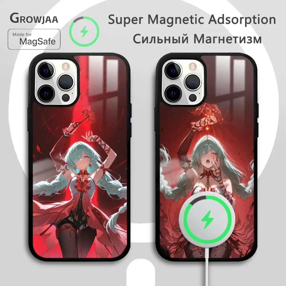 

Phrolova Wuthering Waves Phone Case For IPhone 16 15 14 13 12 11 Pro Max Plus Mini Magsafe Mirror Wireless Magnetic Funda