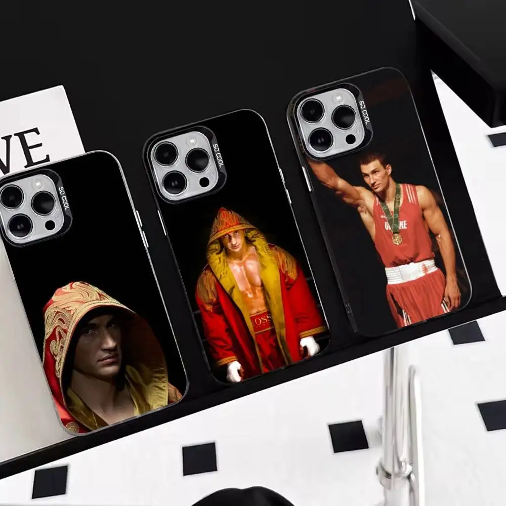 

Volodymyr Klitschko-Boxing Match-Phone Case For iPhone17,16,15,14,13,12,11Plus,Pro Max,XS,Colorful Silver Phone case Funda Cover