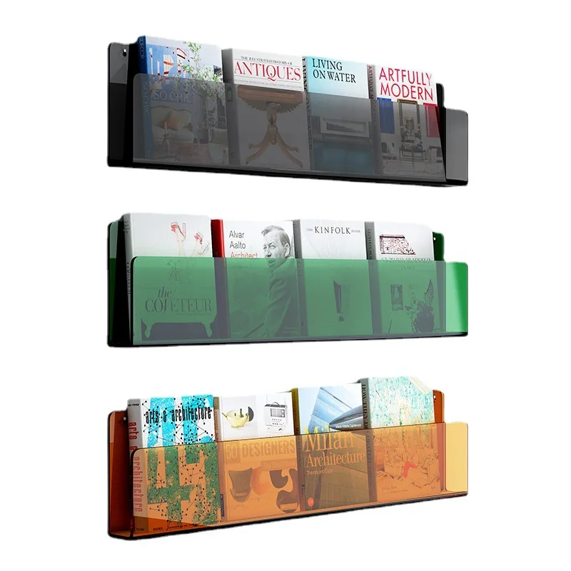 minimalist style, display rack, sofa rear shelf, bookshelf dormitory transparent word board, picture book magazine rack
