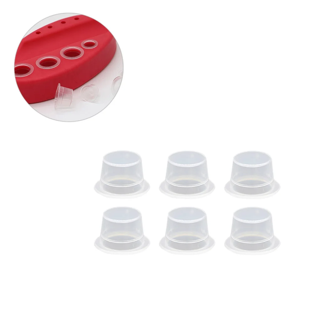 

200Pcs Pigment Cups Clear Disposable Ink Caps for Tattoo Eyebrow Microblading Semi Artists Supplies Kit