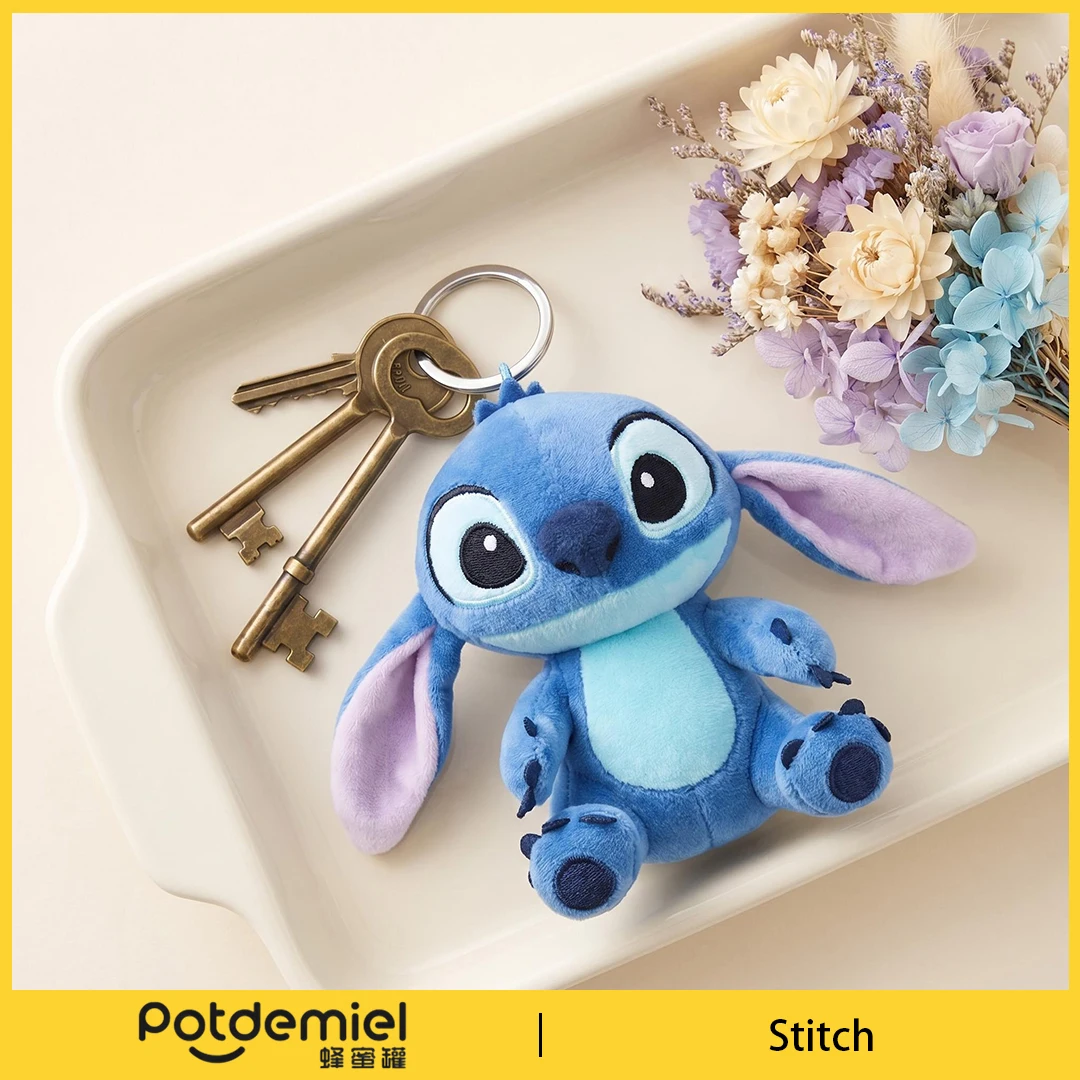 Potdemiel Disney Lilo Stitch Plush Character Keychain Classic Alien Doll Luggage Tag Party Favor Gift Backpack Charm Collectible - view 4