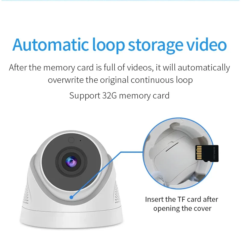 A5 V380Pro 2MP Xiaohuangren Conch Mini Wifi Wireless USB App Control IP Camera Smart PTZ 1080P HD Night Vision AI Remote Monitor