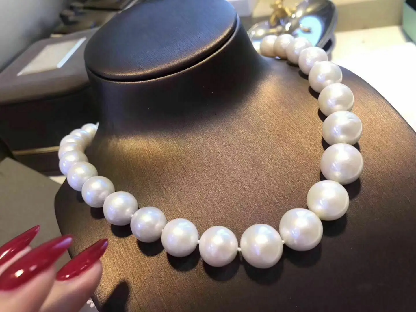 Huge Charming 18"11-13mm Natural Sea Genuine White Round Pearl Necklace Women Jewelry 925 Sterling Silver