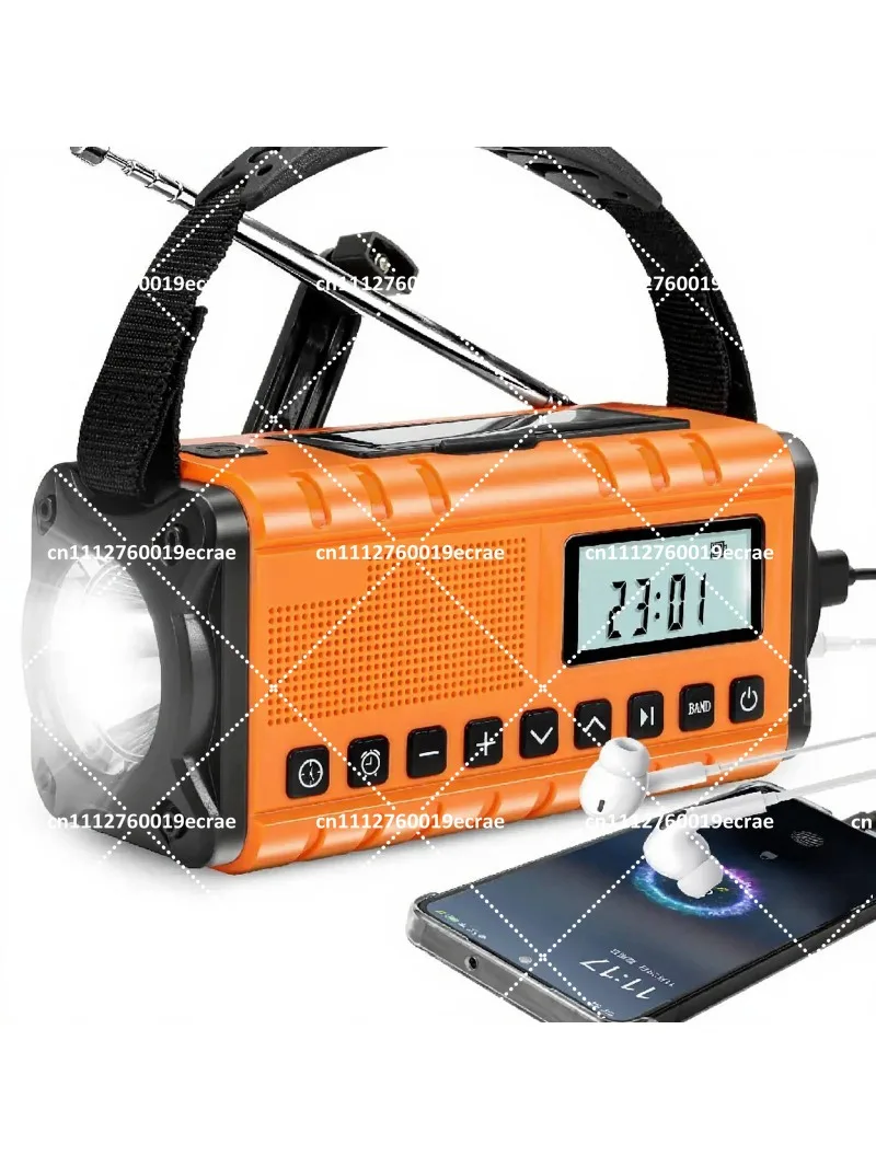 Emergency Solar Hand Crank Radio 10000mAh Portable Power Bank Flashlight Reading Light SOS Charger for Outdoor Camping