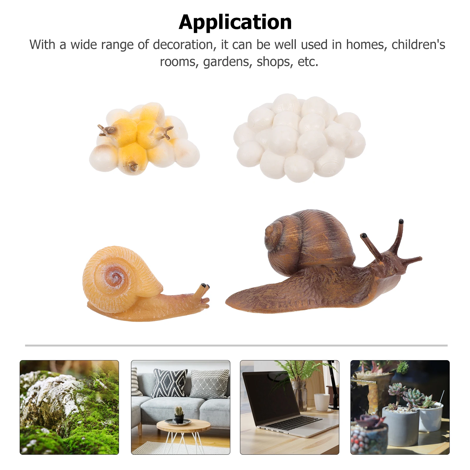 4 stks Slak Groeicyclus Ornament Plastic Kinderen Educatief Speelgoed Mini Slak Figuren Huis Tuin Decor Levenscyclus Beeldjes Kinderen