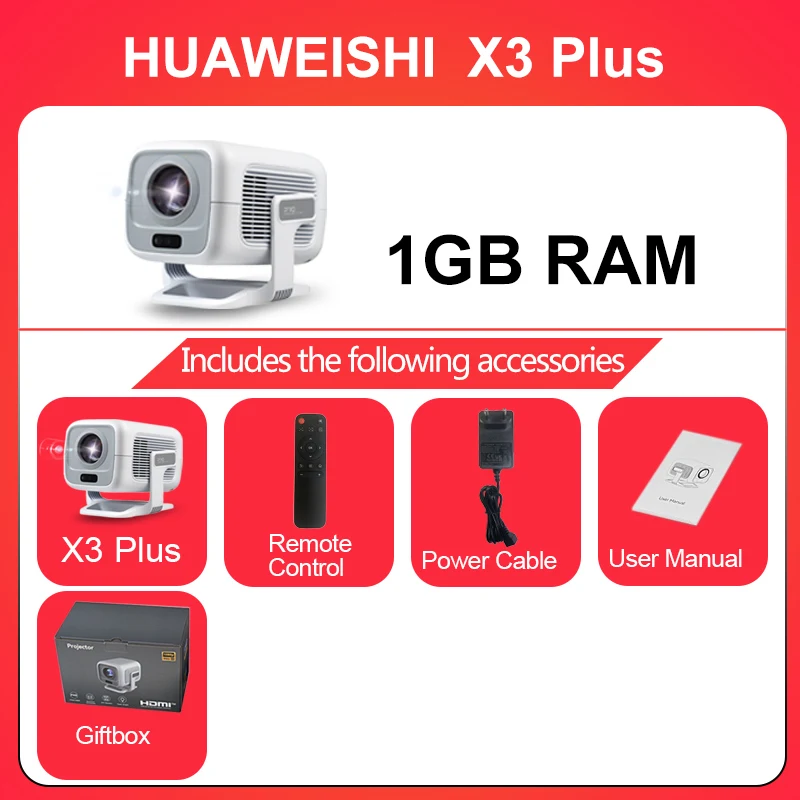 HUAWEISHI 4K Projector Android Native Draagbare 1080P Autofocus 600ANSI Video home Cinema Outdoor hd led Projetor