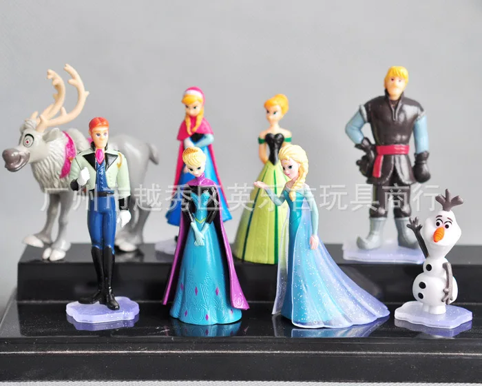 8 Stks/partij Disney Nieuwe Frozen 2 Anna Elsa Action Figures Kristoff Olaf Model Poppen Collectie Tos Voor Meisjes Maat 5-11Cm