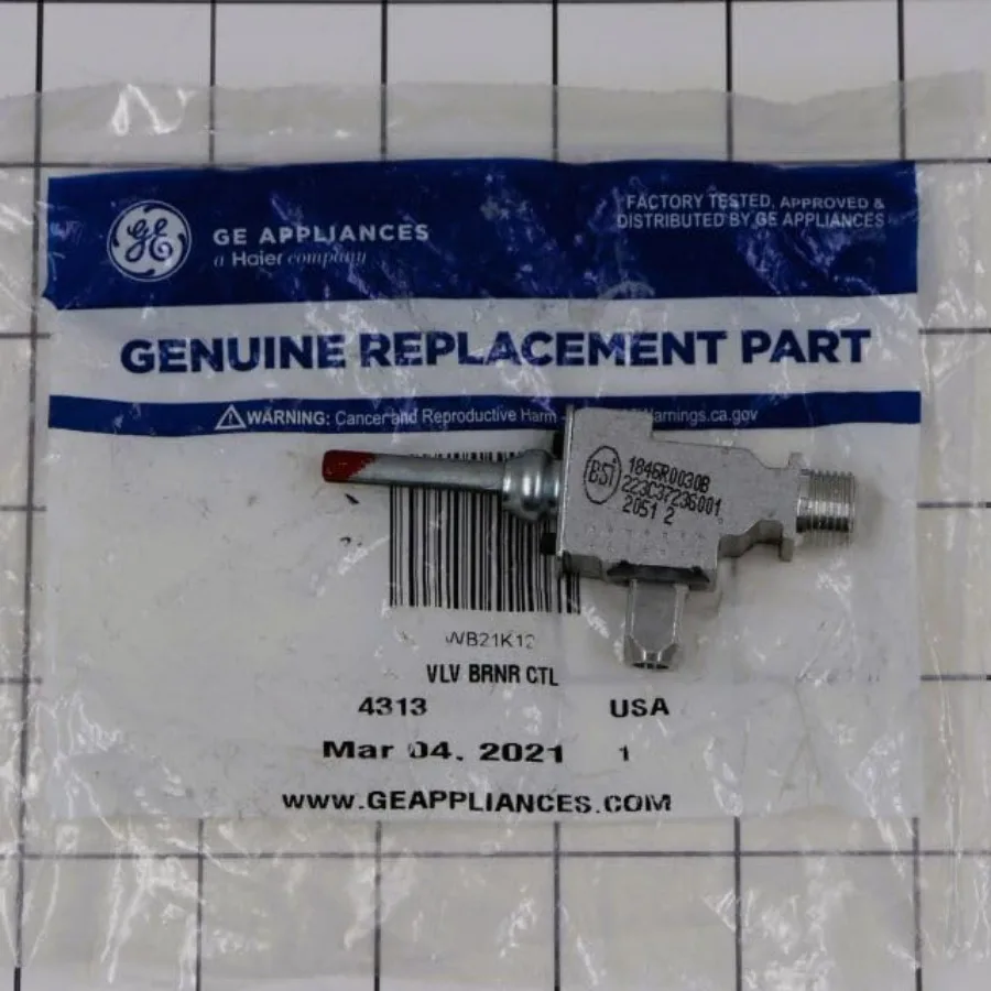 WB21K12 Регулирующий клапан поверхностной горелки духовки для газовой плиты, кухонный прибор с точной регулировкой тепла и прочным металлом