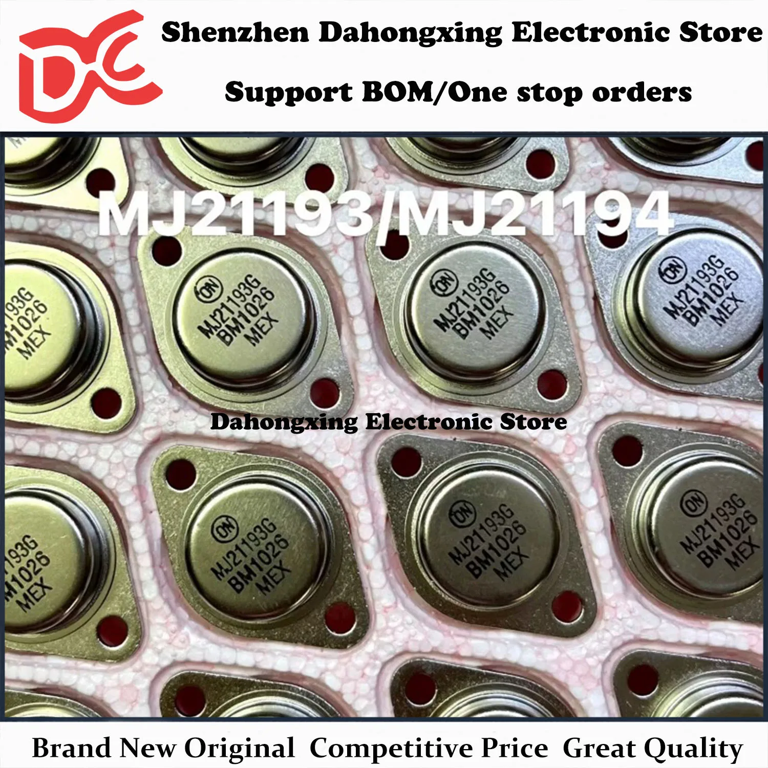 

New Original 1Pair MJ21193G + MJ21194G MJ21195G + MJ21196G TO-3 Audio Amplifier Transistor Electronic Components Great Quality