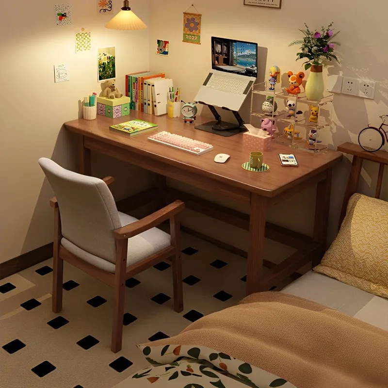 

Solid wood desk student home desk bedroom small apartment learning writing desk simple office computer table