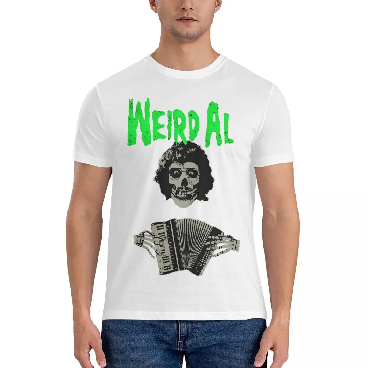 Men Weird Al Meets The Misfits With Accordion T Shirts The Misfits 100% Cotton Clothes Fashion Short Sleeve Tees Classic T-Shirt