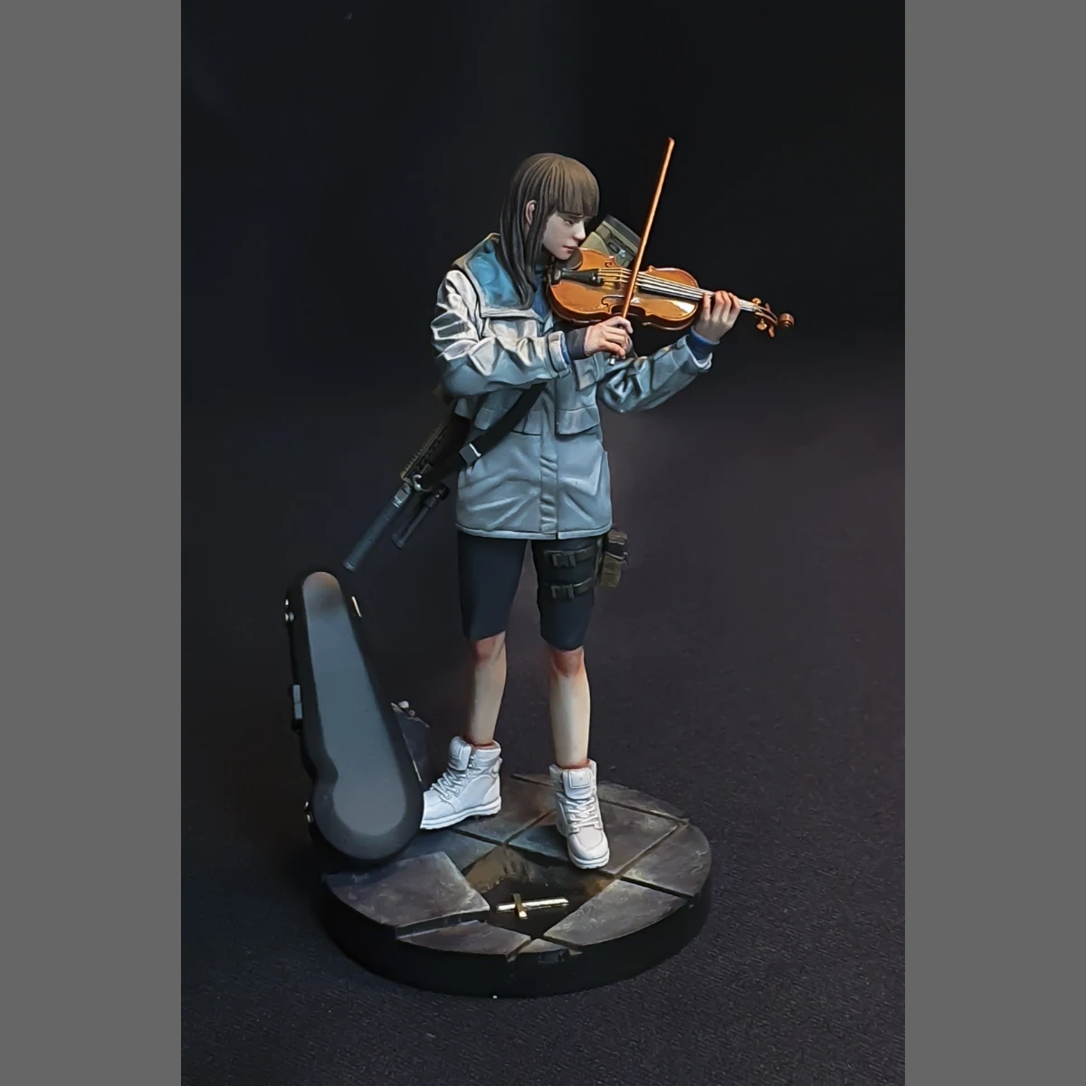 1/20 Resin Unpainted Model Kit, Beautiful Woman theme music Guitar Girl, unassembled and unpainted GK 1135C