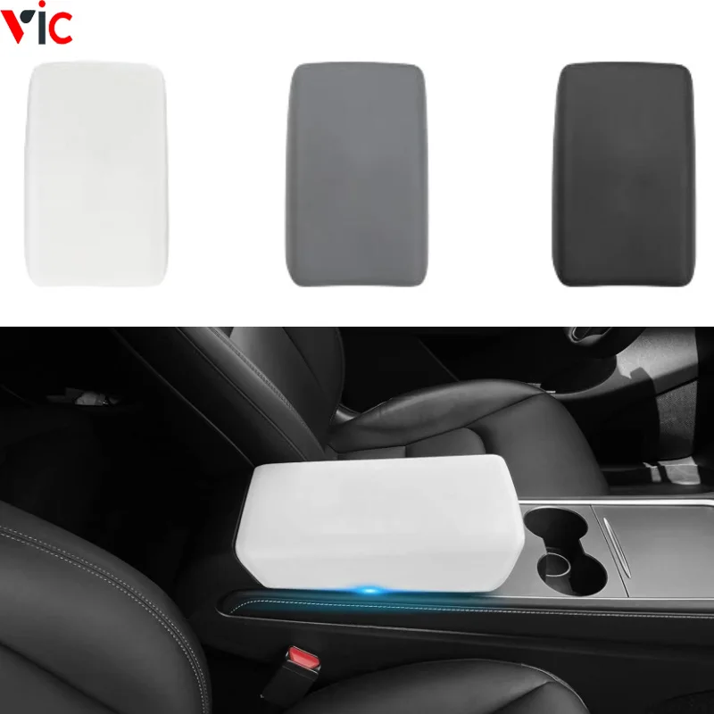 

TPE Car Armrest Box Cover For Tesla Model 3 Highland 2024, Armrest Protective Cover Central Pad Car Waterproof Interior