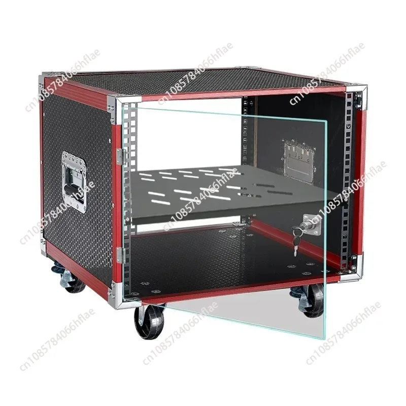 For KTV Audio Chassis Rack Case, 8U 10U 12U 16U Amplifier Cabinet, Portable Flight Case for Mixer Use - view 3