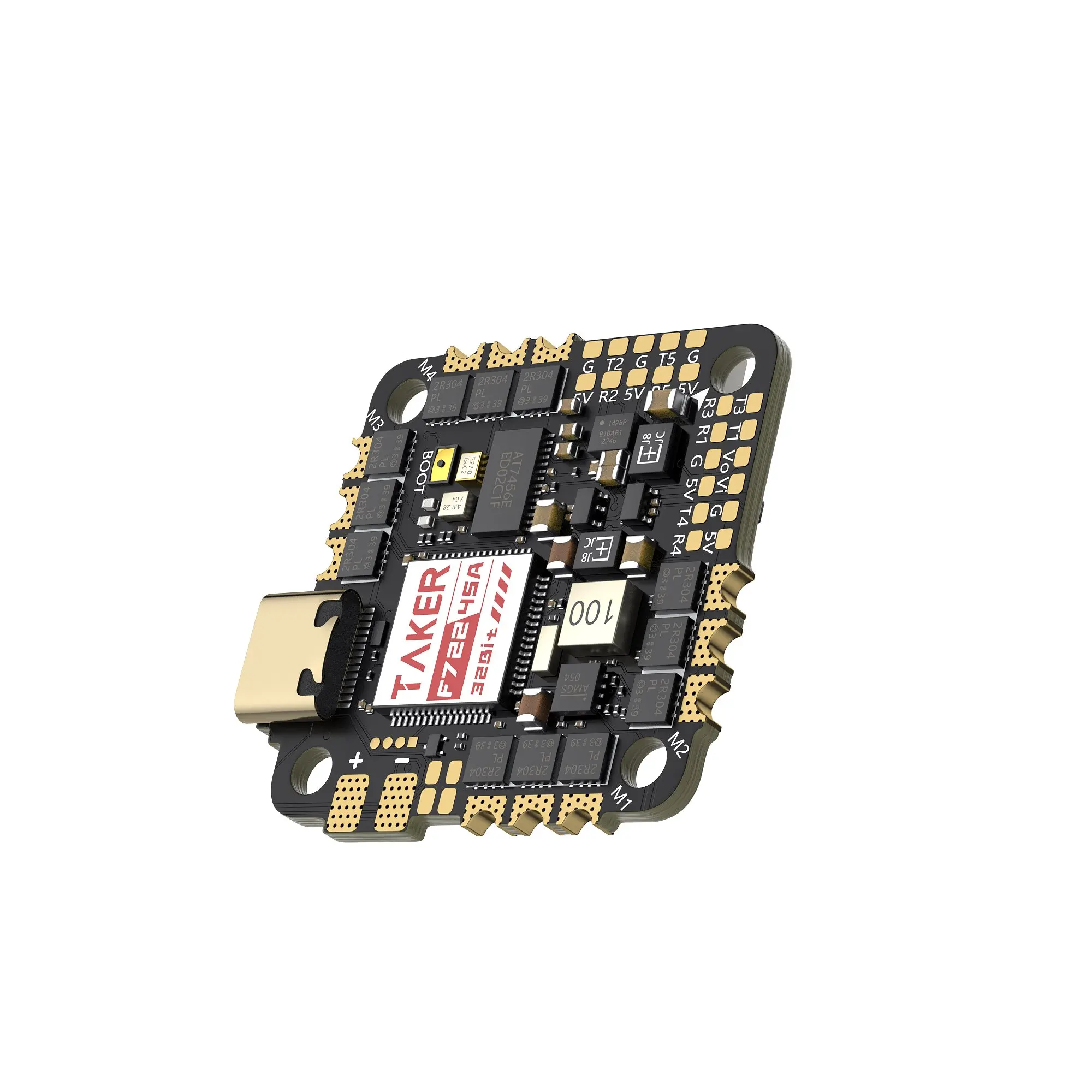 

TAKER F722 45A AIO GEPRC All-in-One Flight Controller, ICM42688-P Gyro AT7456E OSD Type-C USB 5V2.5A BEC