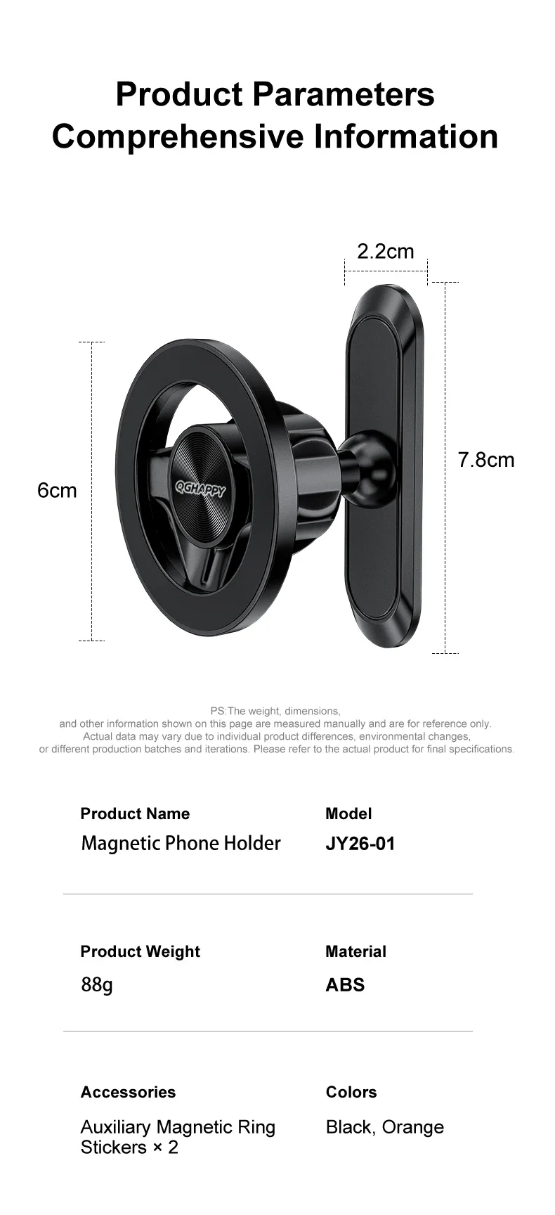 Dualer Starker Magnetischer Handyhalter fürs Auto, 360° ° Verstellbarer Metallständer für MagSafe, für iPhone 16 15 Pro Samsung Xiaomi Gym – Detail 2